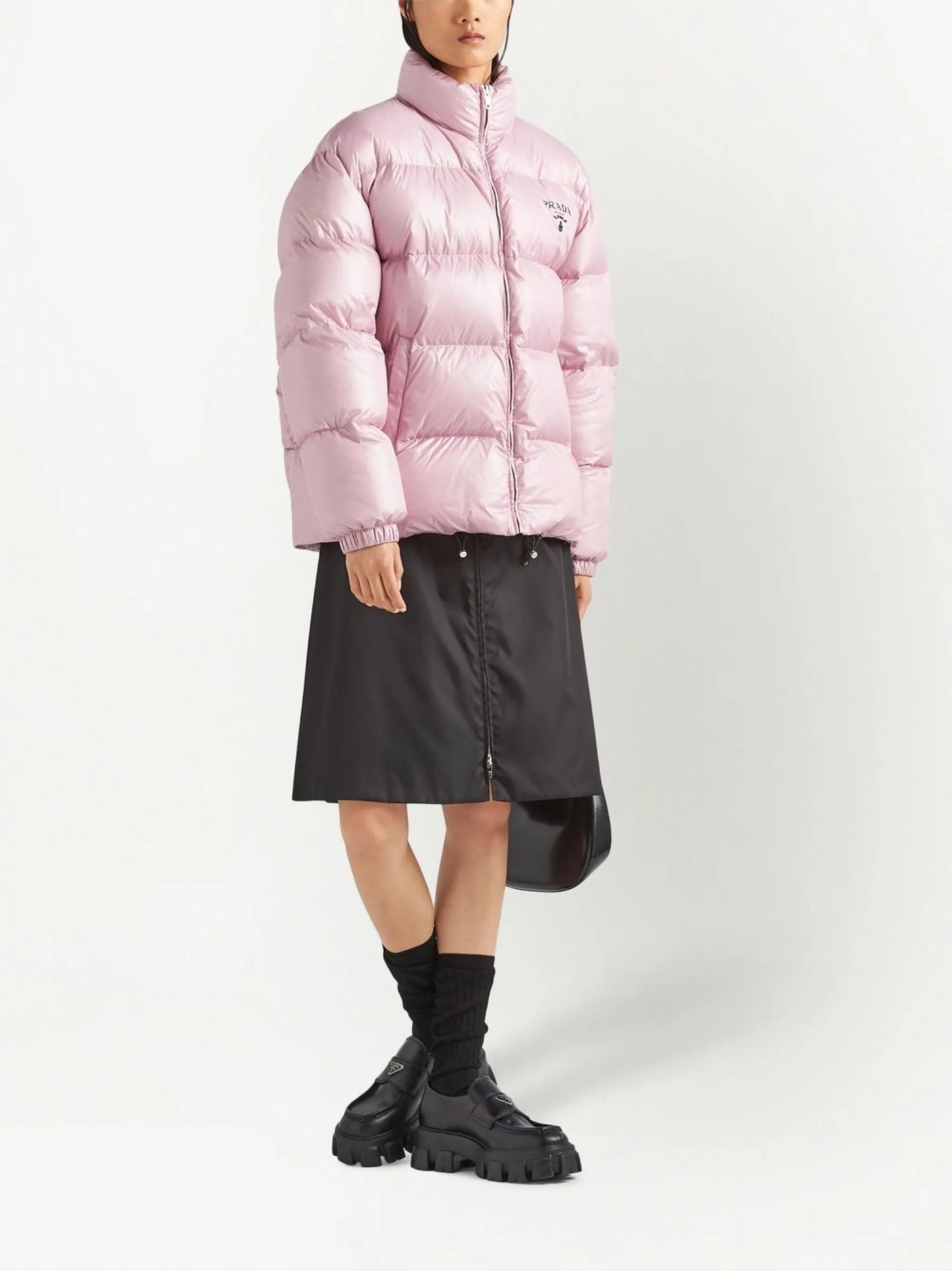 GIUBBINO PRADA DONNA Giacca Re-Nylon con cappuccio