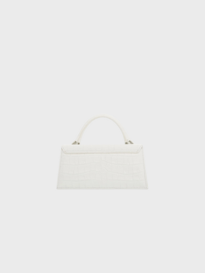 Jacquemus Le Chiquito Long Croco White