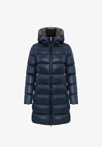 COLMAR DONNA BLU LUNGO CON CAPPUCCIO